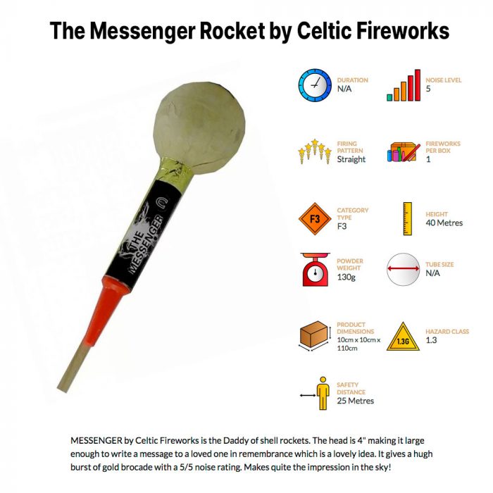 The Messenger Rocket by Celtic Fireworks
